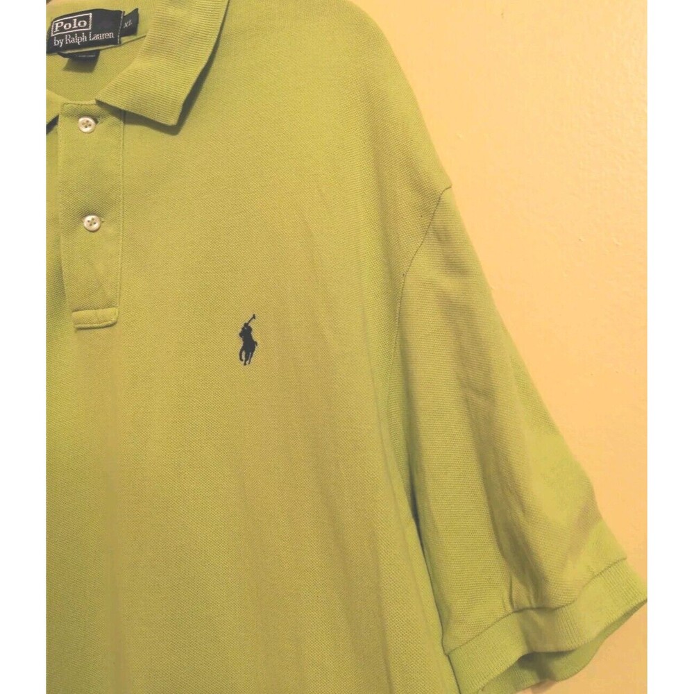 Polo Ralph Lauren  Men's Size XL Lime Green S/S Golf Polo Shirt 100% Cotton - Picture 2 of 8